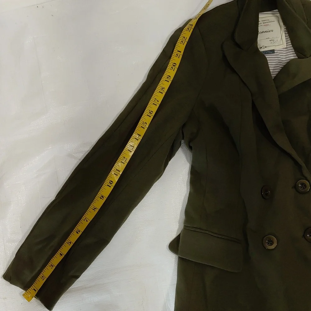 Anthropologie Cartonnier Green Jersey Blazer - Picture 6 of 7